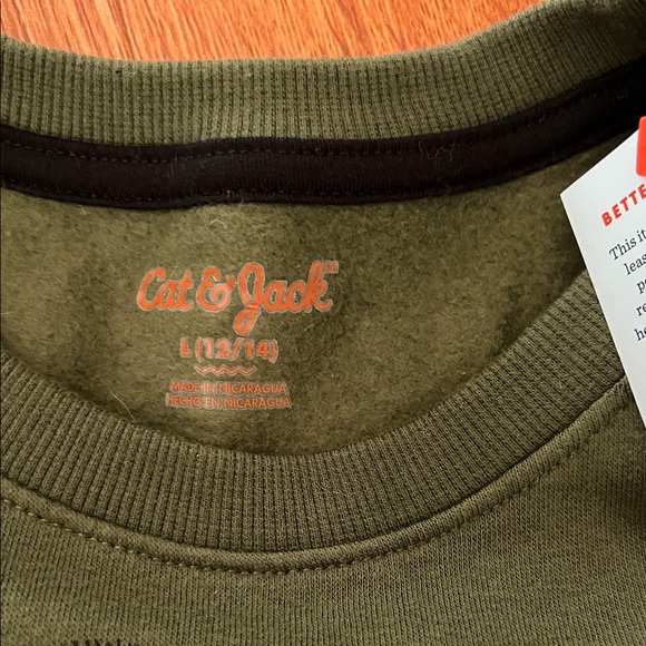 Green Dinosaur Print Men's Sweater - Picture 3 of 4